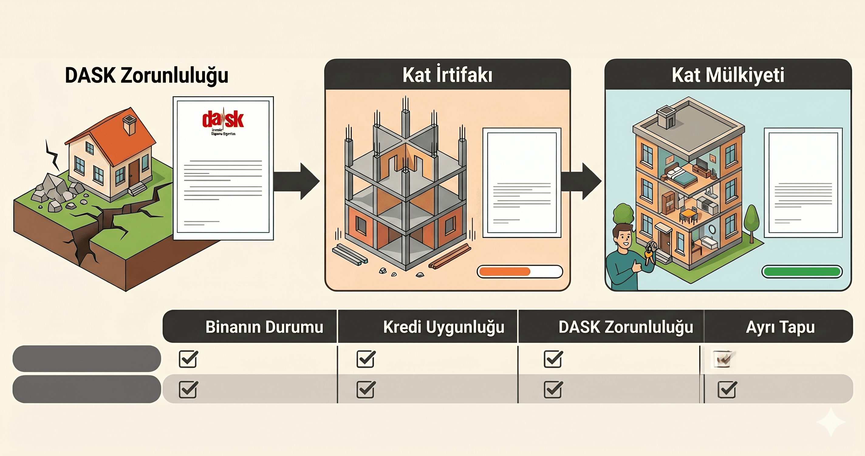 Gayrimenkul Alımında DASK Zorunluluğu: Kat İrtifakı ve Kat Mülkiyeti Farkı