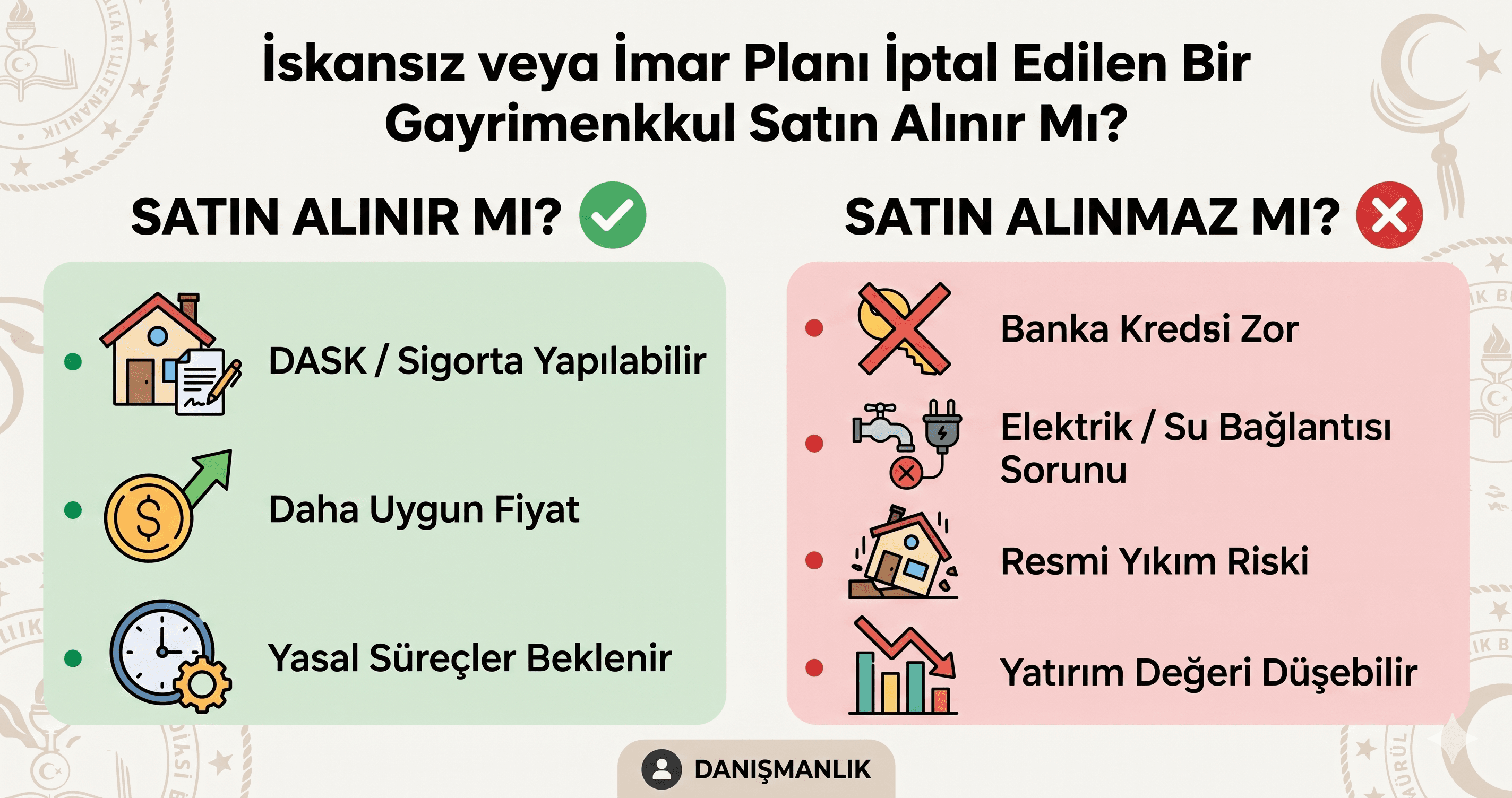İskansız veya İmar Planı İptal Edilen Bir Gayrimenkul Satın Alınır Mı?