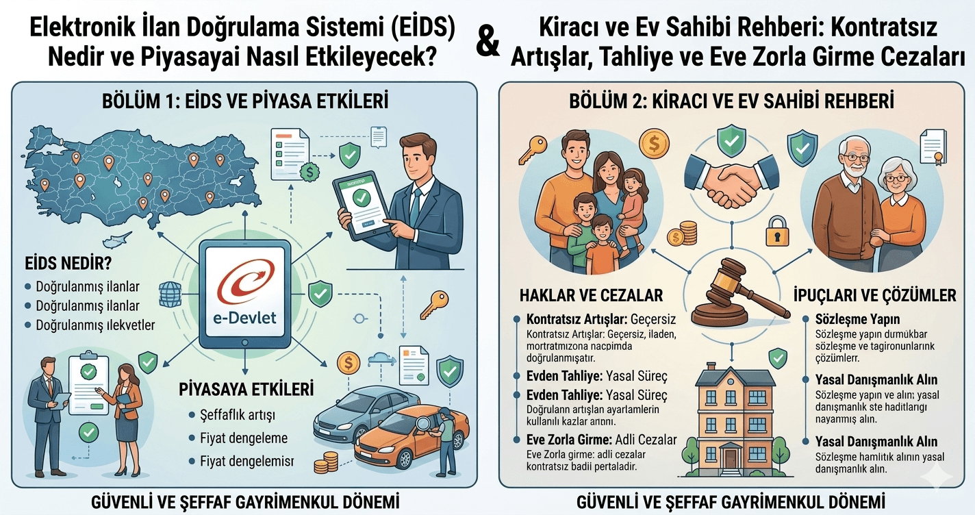 Kiracı ve Ev Sahibi Rehberi: Kontratsız Artışlar, Tahliye ve Eve Zorla Girme Cezaları