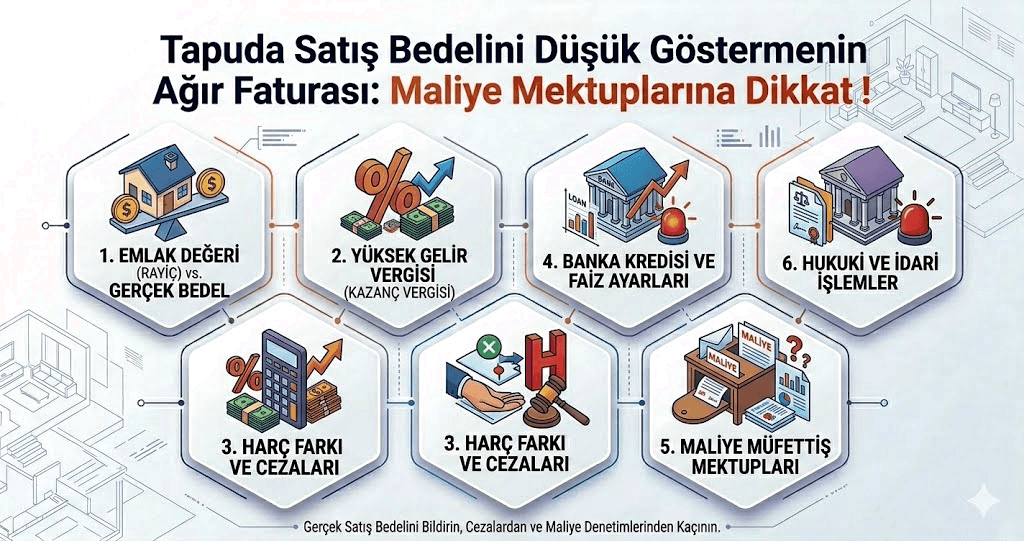Tapuda Satış Bedelini Düşük Göstermenin Ağır Faturası: Maliye Mektuplarına Dikkat!